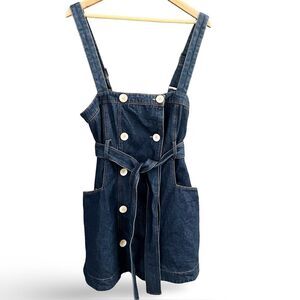 Hudson Gray Double Button Sailor Denim Mini Dress- Large